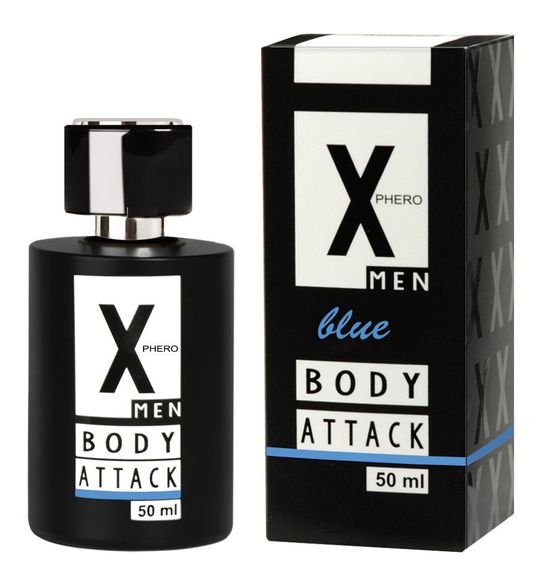 Духи з феромонами для чоловіків X phero Men Blue Body Attack, 50 ml Sex Aura