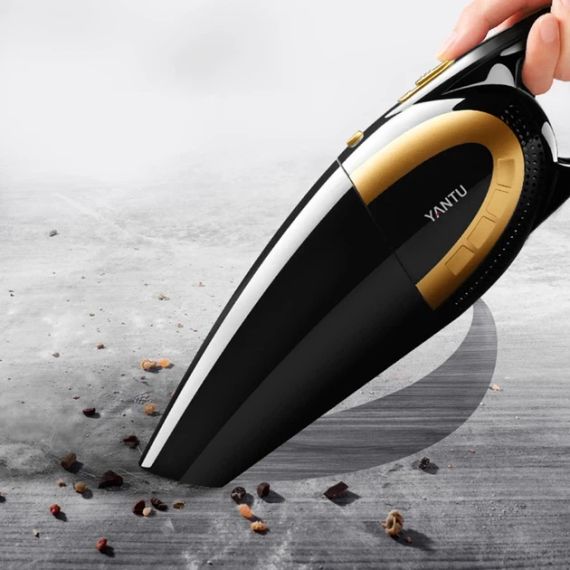 Автомобільний пилосос YANTU E03 Black + Gold 80 Вт НЕРА фільтр | Зображення 3