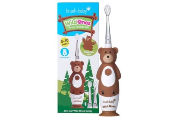 Дитяча електрична зубна щітка Brush-Baby Sonic Toothbrush WildOnes (від 0 до 10 років) Ведмідь