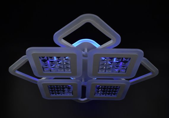 Люстра світлодіодна стельова LED світильник для квартири на стелю лед з пультом 26119 Білий 11х54х62 см. | Зображення 6