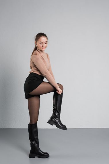 Сапоги женские Fashion Fifty 3849 39 размер 25 см Черный | Зображення 9