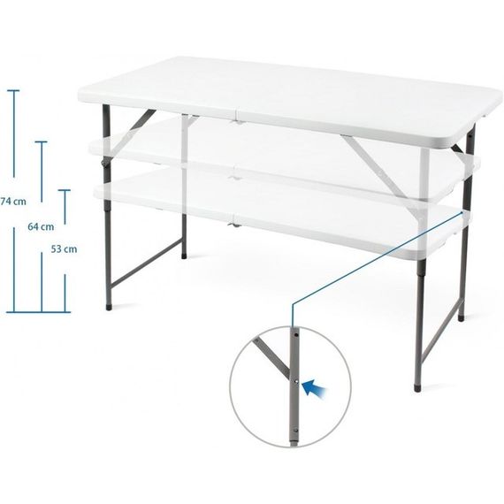 Стіл розкладний туристичний для пікніка Bonro BS 122 см білий | Зображення 4