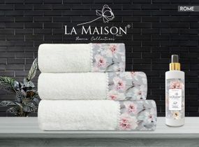 Подарунковий набір рушників La Maison, 3 шт. з ароматом Rome
