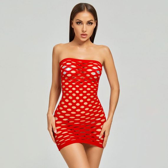 Пеньюар-Сітка Babydoll 42 Червоний W095 | Зображення 3