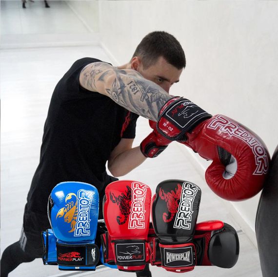 Боксерські рукавиці PowerPlay 3007 Scorpio Чорні карбон 12 унцій | Зображення 9