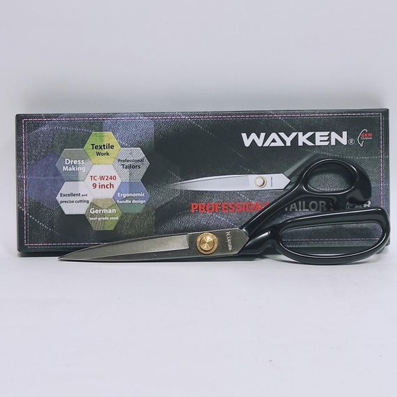 Професійні портновські ножиці TC-W240 WAYKEN 240 мм (9") леза — німецька інструментальна сталь (6713)