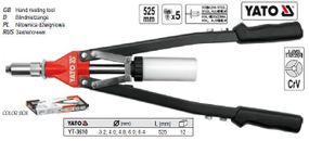 Заклепочник YATO Польша ручной двуручный Ø=3,2/4,0/4,8/6,0/6,4 l=525 мм YT-3610