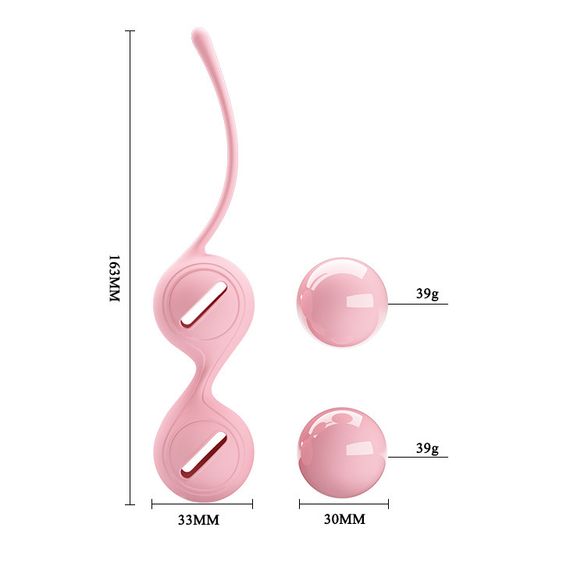 Вагінальні кульки - Pretty Love Kegel Tighten Up I Light Pink Sex Aura | Зображення 5