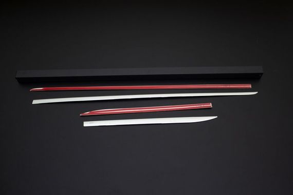 Молдинг дверний (4 шт, нерж) для Hyundai I-20 2012-2014 рр. | Зображення 1