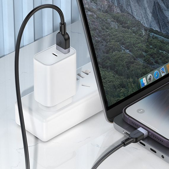 Дата кабель Hoco X109 Energy silicone USB to Lightning (3m) Black | Зображення 3