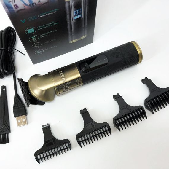 Машинка для стрижки чоловіча VGR V-296, Електромашинка для волосся Машинка стрижки на акумуляторі IJ-85 | Зображення 1