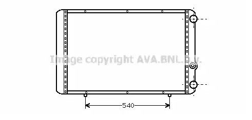 Радіатор охолодження двигуна RENAULT TRAFIC, AVA COOLING (RTA2155)
