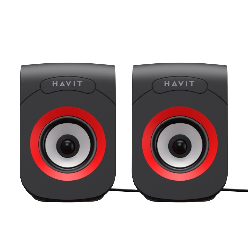 Акустична система 2.0 стерео HV-SK599 6W USB чорний/червоний Havit | Зображення 1
