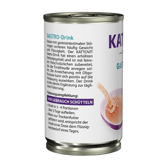 Суп для котів із захворюваннями ШКТ Kattovit Veterinary Gastro Drink, 135 гр | Зображення 2