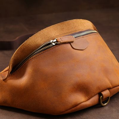 Сумка Vintage Шкіряна чоловіча вінтажна на пояс Коричнева (20371) | Зображення 2