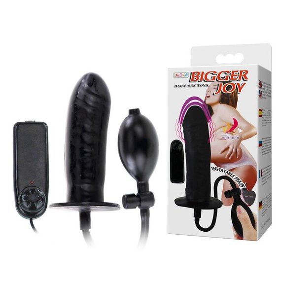 Вібратор із розширювачем "Bigger Joy" BW-008078AQ Sex Aura | Зображення 1