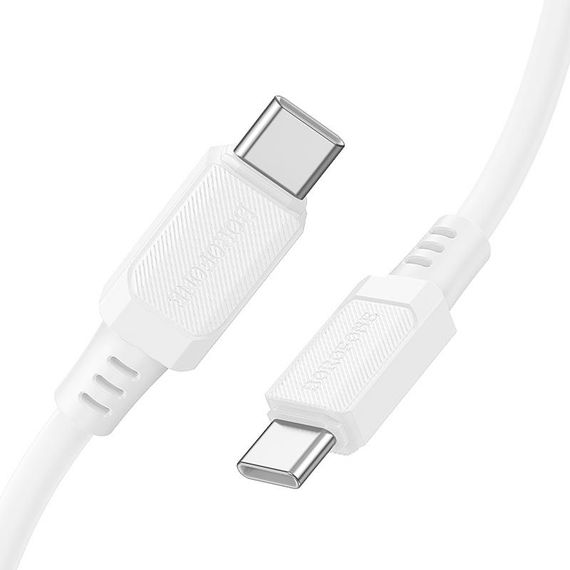 Дата кабель Borofone BX115 Lotto Type-C to Type-C 60W (1m) White | Зображення 3