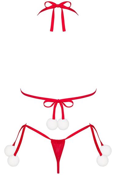 Комплект Obsessive Bobble Girl Красный S/M/L | Зображення 3