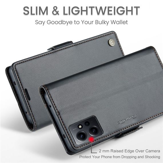 Кожаный чехол-книжка Retro Case для Xiaomi Redmi 12 цвет Черный | Зображення 7