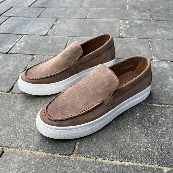 Чоловічі бежеві замшеві лофери 41 розмір | Зображення 1