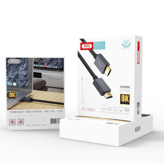 HDMI-кабель XO (GB001) 1,5M HDMI to HDMI 8K black | Зображення 2