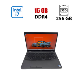 Ноутбук Dell Latitude 5501 / 15.6" (1920x1080) IPS / Intel Core i7-9850H (6 (12) ядра по 2.6 - 4.6 GHz) / 16 GB DDR4 / 256 GB SSD / Intel UHD Graphics 630 / WebCam б/у