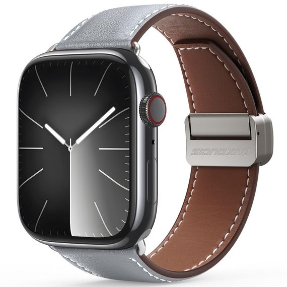 Ремінець Dux Ducis Genuine Leather для Apple Watch 42(ser.1-3)/44/45/46/49mm Grey