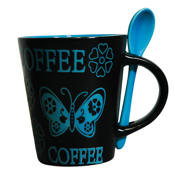 Чашка Краски ночи с ложкой VT-C-258360 Vittora 360мл | Зображення 1