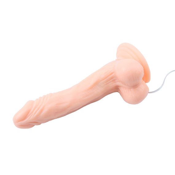 Вибратор реалистичный на присоске Chisa Ballsy Super Cock, бежевый, 22 х 3.6 см Sex Aura | Зображення 5