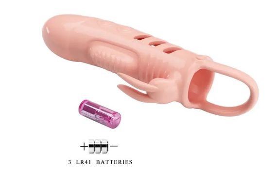 Подовжувальна насадка з вібростимуляцією (на 2,5 см) PRETTY LOVE — PENIS SLEEVE Sloane Sex Aura | Зображення 7