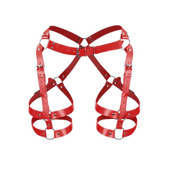 Гартери Art of Sex Claire, натуральна шкіра, колір червоний, L-2XL | Зображення 2