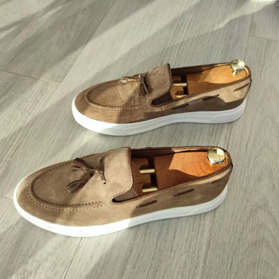 Мужские мокасины песочного цвета 43 размер | Зображення 5