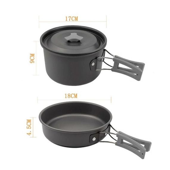 Посуд для пальника, Набір посуду для газового пальника, Складаний посуд, Похідний набір посуду | Зображення 3