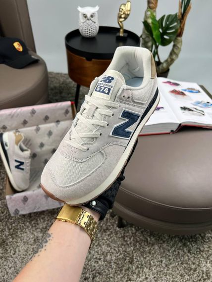 Кросівки New 574 Light Grey Navy , В'єтнам B4206 39 24.5 см | Зображення 2