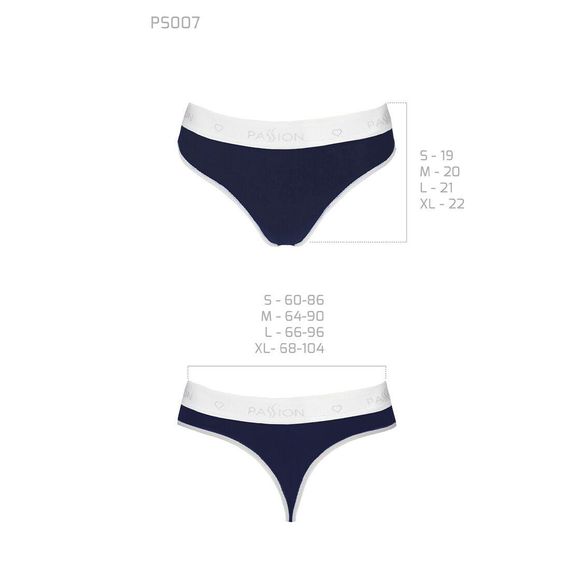 Спортивні трусики-стрінги Passion PS007 PANTIES navy blue, size S | Зображення 5