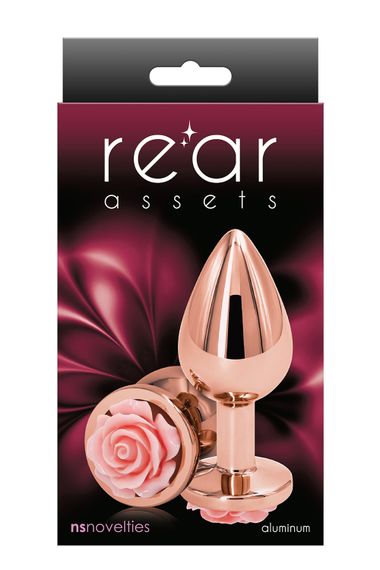 Анальна пробка NS Novelties REAR ASSETS ROSE MEDIUM PINK | Зображення 1