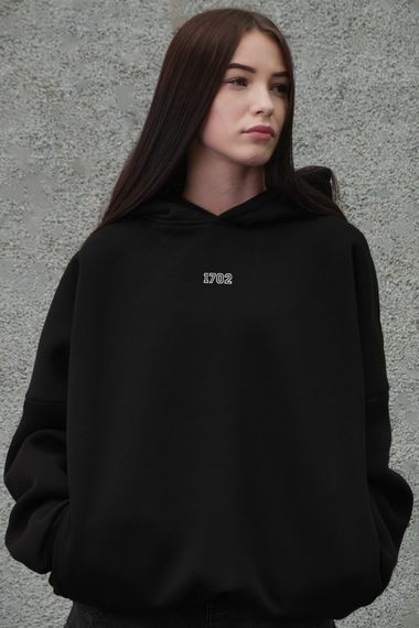 Оверсай худі толстовка на флісі з капюшоном та принтом Without Streetwear black | Зображення 5