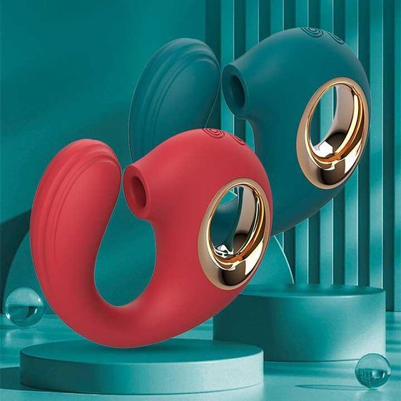 Кліторальний вакуумний вібростимулятор Dolphine Licker Vibe червоний — Вібратори | Зображення 6