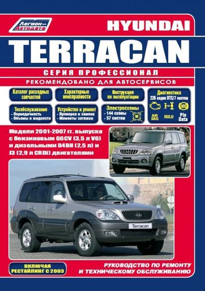Hyundai Terracan. Руководство по ремонту и эксплуатации. Книга