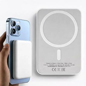 Магнитный павербанк 10000mAh MagSafe / Power Bank Type-C / Повербанк магнитный беспроводной 22,5W