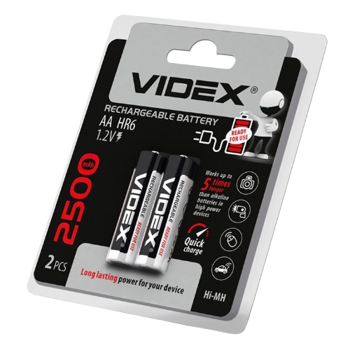 Акумулятор AA/HR06 1,2V 2500mAh (бл-2шт) Videx