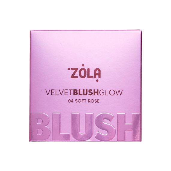 Рум'яна ZOLA Velvet Blush Glow - 04 Soft Rose (8.5 g) | Зображення 2