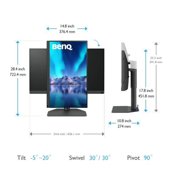 Монитор BenQ SW272U | Зображення 7