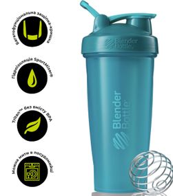 Шейкер спортивний BlenderBottle Classic Loop 28oz/820ml Teal (Original)