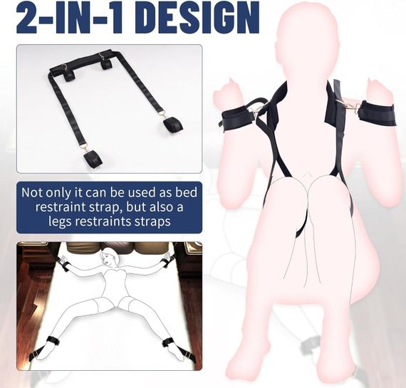БДСМ-набор LOCKINK YEAHWOW Bed Restraint set | Зображення 1