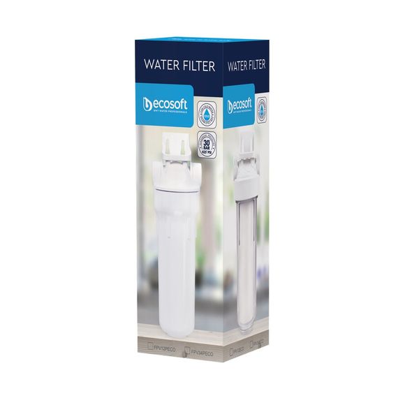 Колба механічного очищення, 3/4", 2,5"?10", 30 бар, не прозора, Ecosoft FPV34PECOSTD | Зображення 1