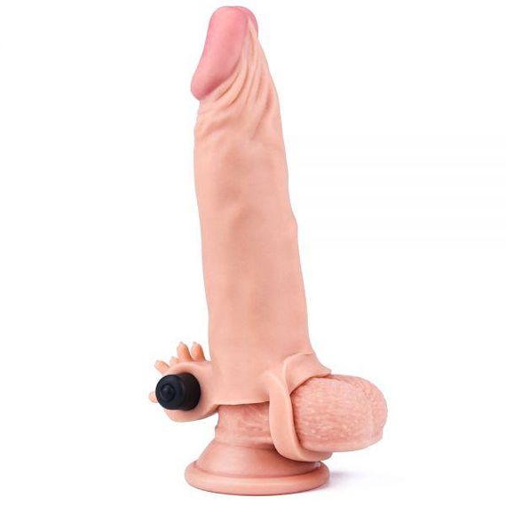 Насадка з вібрацією Add 2" Vibrating Penis Sleeve, Flesh Sex Aura | Зображення 2
