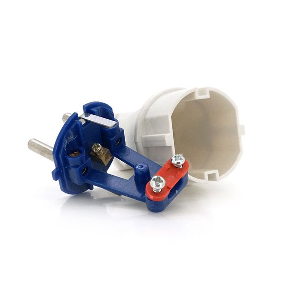 Вилка с заземлением 10/16А 250V A712,White,Q20 | Зображення 3