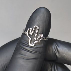 Кольцо #62 для фото ногтей (маникюра) цвет серебро