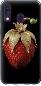 Чехол на Samsung Galaxy A40 2019 A405F Клубника v3 из пластика FCh_083645